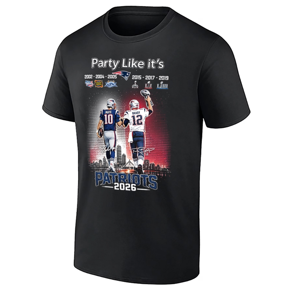 New England Patriots Party Like It's T-Shirt New England Patriots Party Like It's T-Shirt