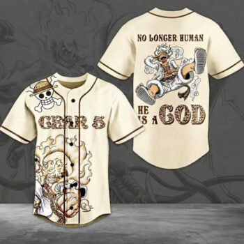 One Piece Gear 5 No Longer Human He Is A God Baseball Jersey