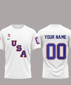 Personalized Name And Number USA 2026 Olympic Hockey T-Shirt