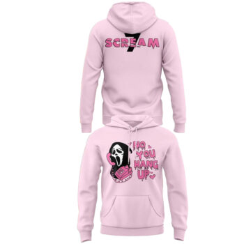 Scream7 No You Hang Up Pink Hoodie