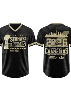 Seattle Seahawks 2026 Super Bowl LX Champions Black Football Jersey