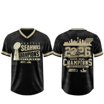 Seattle Seahawks 2026 Super Bowl LX Champions Black Football Jersey
