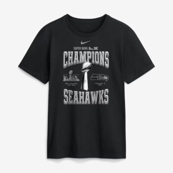 Seattle Seahawks Black Super Bowl LX Champions Locker Room T-Shirt