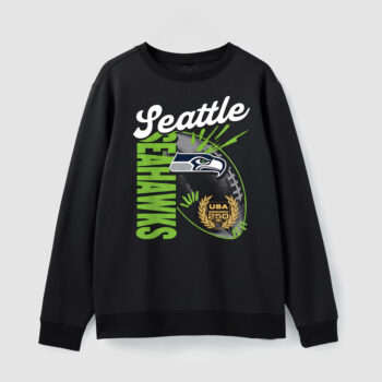 Seattle Seahawks Black USA 250 Gold Standard Team Sweatshirt