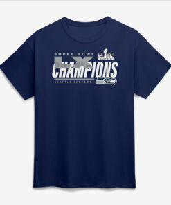 Seattle Seahawks College Navy Super Bowl LX Champions Victory T-Shirt