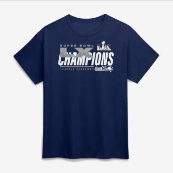 Seattle Seahawks College Navy Super Bowl LX Champions Victory T-Shirt