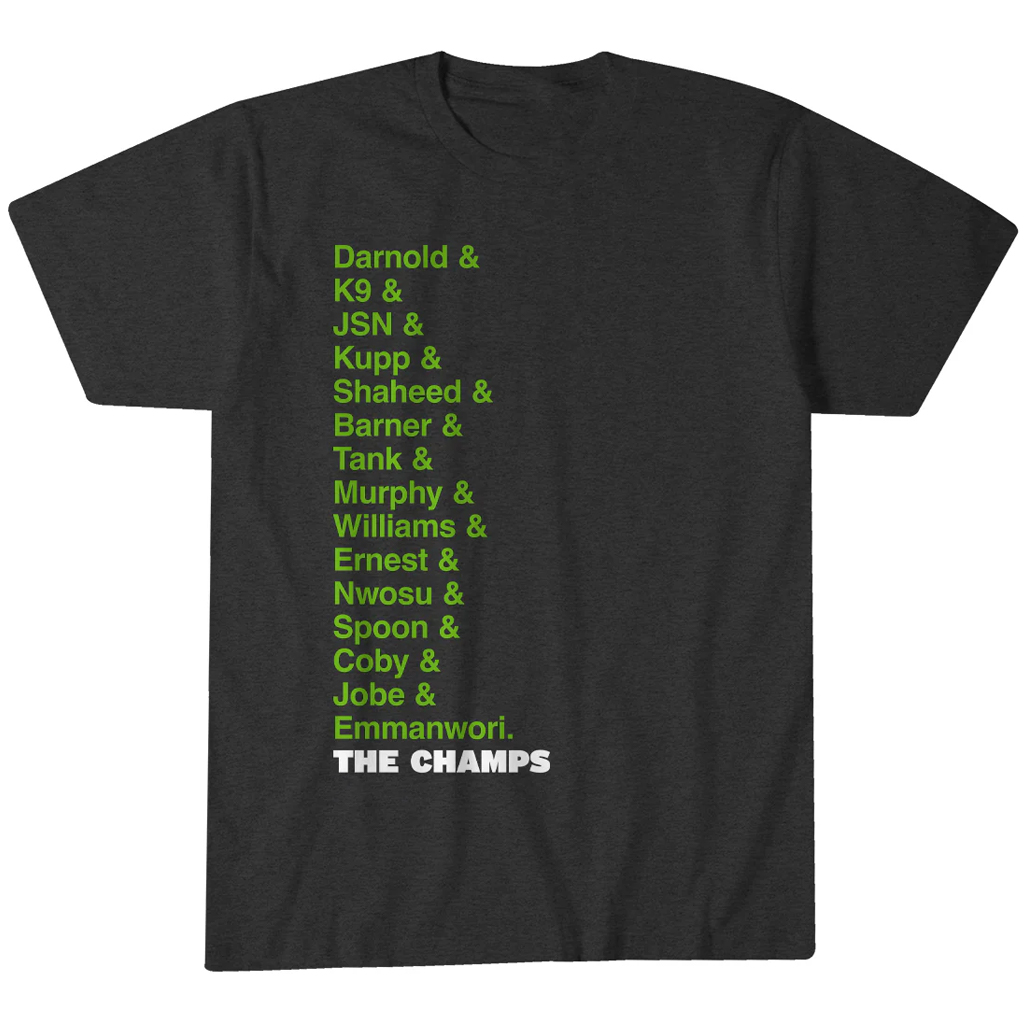 Seattle Seahawks Football Champs List T-Shirt Seattle Seahawks Football Champs List T-Shirt