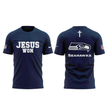 Seattle Seahawks Jesus Won 2026 T-Shirt
