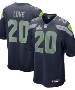 Seattle Seahawks Julian Love Navy Super Bowl LX Patch Game Football Jersey