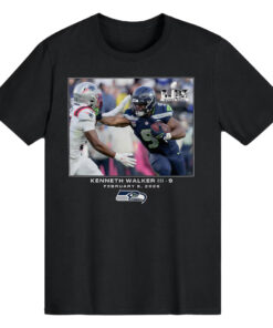 Seattle Seahawks Kenneth Walker III Black Super Bowl LX T-Shirt