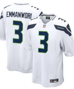 Seattle Seahawks Nick Emmanwori White Game Football Jersey