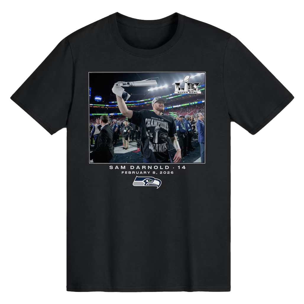 Seattle-Seahawks-Sam-Darnold-Black-Super-Bowl-LX-T-Shirt.jpg Seattle Seahawks Sam Darnold Black Super Bowl LX T-Shirt