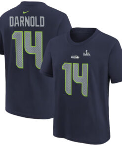 Seattle Seahawks Sam Darnold Super Bowl LX Name & Number T-Shirt