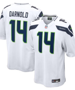 Seattle Seahawks Sam Darnold White Game Football Jersey