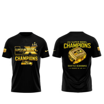 Seattle Seahawks Super Bowl LX Champions 2026 Golden Diamond Ring Shirt