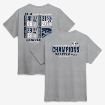 Seattle Seahawks Super Bowl LX Champions Counting Points Score T-Shirt