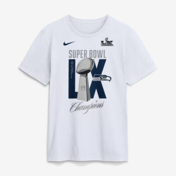 Seattle Seahawks White Super Bowl LX Champions 2026 T-Shirt
