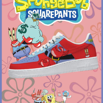 Spongebob Mr. Krabs Air Force 1 Shoes Sneakers