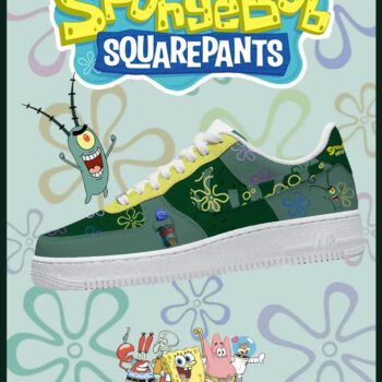 Spongebob Plankton Air Force 1 Shoes Sneakers