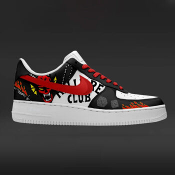 Stranger Things Hellfire Club Air Force 1 Shoes Sneakers Version 1