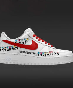 Stranger Things Wall Alphabet Air Force 1 Shoes Sneakers