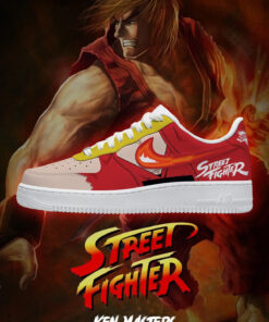 Street Fighter Ken Masters Air Force 1 Shoes Sneakers