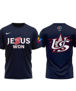 Team USA x Jesus Won 2026 World Baseball Classic Navy Shirt