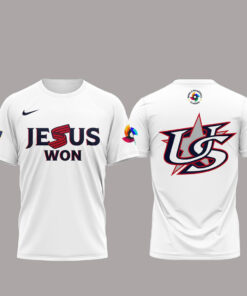 Team USA x Jesus Won 2026 World Baseball Classic White Shirt
