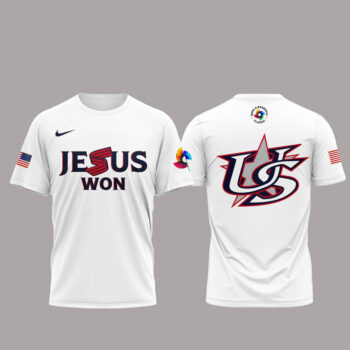 Team USA x Jesus Won 2026 World Baseball Classic White Shirt