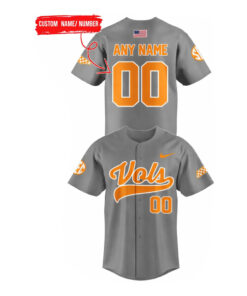 Tennessee Volunteers Baseball 2026 Smokey Grey Personalized Name and Number Baseball Jersey