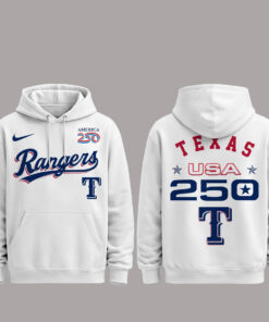 Texas Rangers 250 USA 2026 Celebration America 250 x Major League Baseball Hoodie
