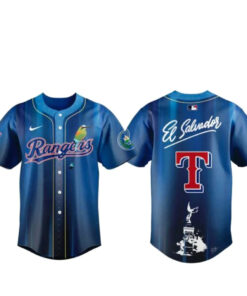 Texas Rangers Salvadoran Heritage Day 2026 Baseball Jersey