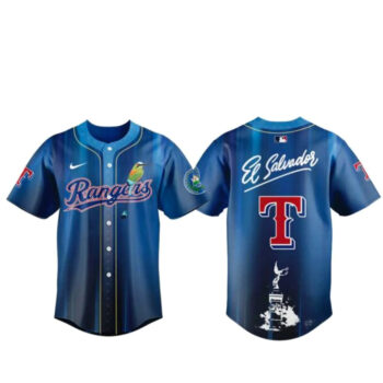 Texas Rangers Salvadoran Heritage Day 2026 Baseball Jersey