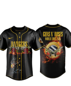 Texas Rangers x Guns N’ Roses World Tour 2026 Baseball Jersey