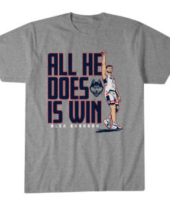 UConn Basketball Alex Karaban All He Does is Win T-Shirt