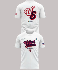 USA Baseball Team 2026 World Baseball Classic White T-Shirt