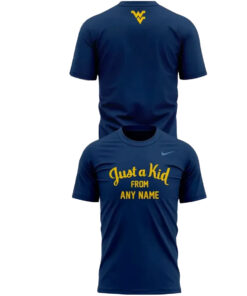 West Virginia Mountaineers Just a Kid Form Custom Your Name T-Shirt
