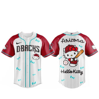 Arizona Diamonbacks x Hello Kitty 2026 And Sanrio World Baseball Jersey