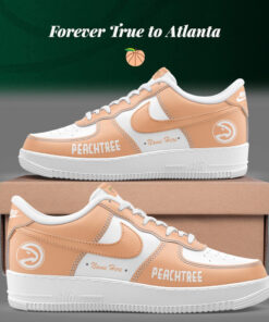 Atlanta Hawks Basketball City Custom Name Peachtree Air Force 1 Shoes Sneakers Version 1
