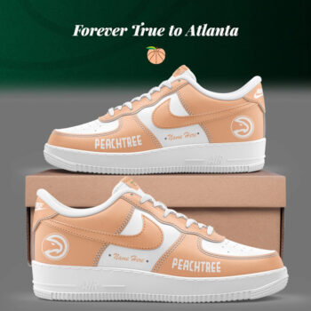 Atlanta Hawks Basketball City Custom Name Peachtree Air Force 1 Shoes Sneakers Version 1