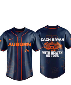 Auburn Tigers x Zach Bryan With Heaven On Tour Baseball Jersey