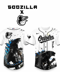 Baltimore Orioles x Godzilla Monster Baseball Jersey