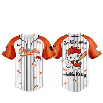 Baltimore Orioles x Hello Kitty 2026 And Sanrio World Baseball Jersey