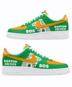 Boston Celtics Basketball Air Force 1 Shoes Sneakers