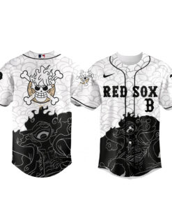 Boston Red Sox One Piece Gear 5 Luffy Sun God Nika Baseball Jersey 2026