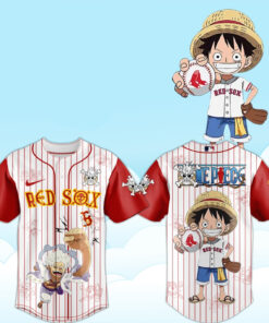 Boston Red Sox x One Piece Luffy 2026 Baseball Jersey Version 3