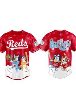 Cincinnati Reds Bluey Night Game Baseball Jersey