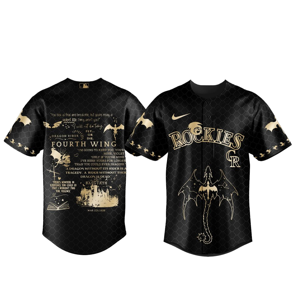 Colorado-Rockies-x-Fourth-Wing-Night-2026-Gold-Black-Baseball-Jersey.jpg Colorado Rockies x Fourth Wing Night 2026 Gold Black Baseball Jersey