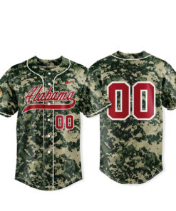 Custom Number Alabama Crimson Tide Military Night 2026 Baseball Jersey