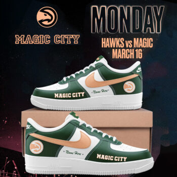 Custom Name Atlanta Hawks Basketball 2026 Magic City Air Force 1 Shoes Sneakers Version 1
